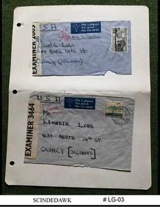 SUIZA - SOBRE CORREO AÉREO A ILLINOIS EE. UU. CON SELLOS CENSURA 2 números - Imagen 1 de 1
