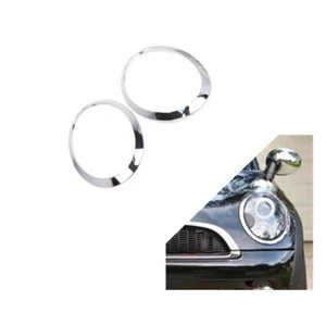 2× Headlight Ring Trim Chrome Bezel Cover For Mini Cooper F55 F56 F57 2014-2021 - Picture 1 of 5