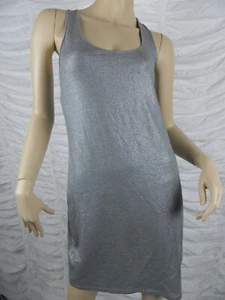 JOSH GOOT silver metallic sports luxe racer back singlet tank dress size M NWOT - Bild 1 von 5