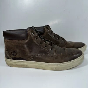 Timberland A12FQ Men's Brown Distressed Leather Chukka Boot Shoes Mens Size 13 - Picture 1 of 9