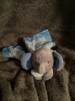 Manta de seguridad Garanimals gris elefante azul Lovey My Best Friend Foto 1 de 4