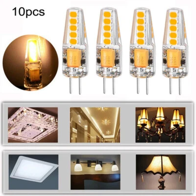 10Pcs/Set 12V G4 LED Bulbs Capsule Replace Globe Bulb Dimmable Lights Lamps - Image 1 of 4