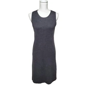 Talbots Merino Wool Knit Midi Dress Sz SP Small Petite Gray Sleeveless READ - Picture 1 of 11