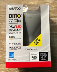 65-Watt Equivalent BR30 Dimmable LED Light Bulbs Warm White (12 Bulb Pack) S9621 - Picture 1 of 3