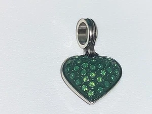 🌸 Dije Corazón Cristal Verde Plata Beso Brighton Cupids (C7) 🌸 - Imagen 1 de 7