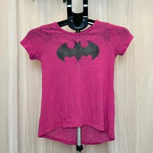 Girls Batman Short Sleeve Shirt Top size M (7/8) - Picture 1 of 3