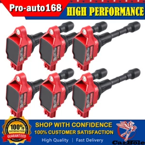 Set of 6 Premium Ignition Bobina For 07-12 Infiniti Nissan V6 V8 3.5L 5.0L UF550 - Picture 1 of 12
