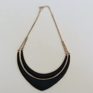 Statement-Halskette Damen Gold und Schwarz - Bild 1 von 4