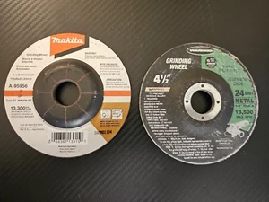 Makita A95956 4‑1/2" x 7/8" x 1/4" Type 27 36 Grit Metal Grinding Wheel - Picture 1 of 3