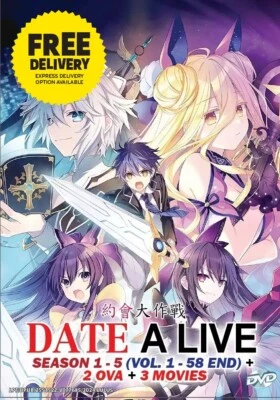 DVD Anime Date A Live TV Series Season 1-5 + 2 OVA + 3 Movies English Dubbed - Image 1 of 4