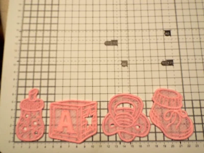 Planchar/Coser - Rosa, Bloque Bebé, Botella, Pacificador Guipur Motivo Encaje, Aplique  Foto 1 de 2