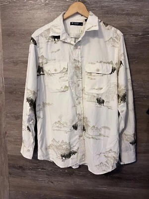 Western Cremieux Collection Button Down Shirt Cotton Buffalo Print Sz M Corduroy - Image 1 of 4