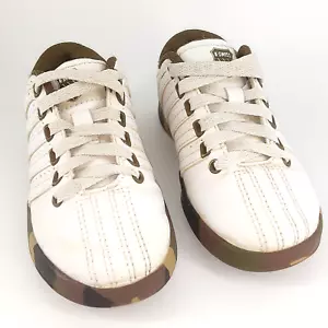 K-Swiss Jungen Sneaker Kinder Größe 10,5 Court Style weiß Camouflage Schuhe Low Top - Bild 1 von 10