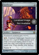 1X Sunforger Ravnica: City of Guilds NM/EX Italian MTG CARD