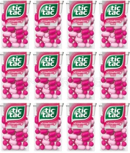 12 pastiglie caramelle TIC TAC mix fragole campi fragola 18 g 0,64 once - Foto 1 di 4