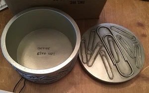 Paper Clip Holder Storage Desk Organizers With Spiritual Message - Picture 1 of 8