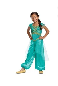 Disney Aladdin Princess Jasmine Halloween Costume jumpsuit Girls Size XS 4/5 - Picture 1 of 9