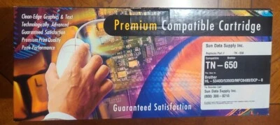 Brother Compatible TN-650 TN650 Toner Cartridge by Sun Data Supply - Image 1 of 3