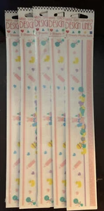 5 paquetes de pegatinas de colección línea de diseño de la señora Grossman bebé niña biberón rosa conejito - Imagen 1 de 5