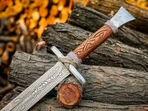 Custom Handmade Forged Damascus Steel Hunting Viking Real Long Sword - Picture 1 of 8