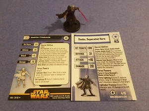 Star Wars Miniatures Virtual+Regular Card Dooku, Separatist Hero (Darth Tyranus) - Picture 1 of 1