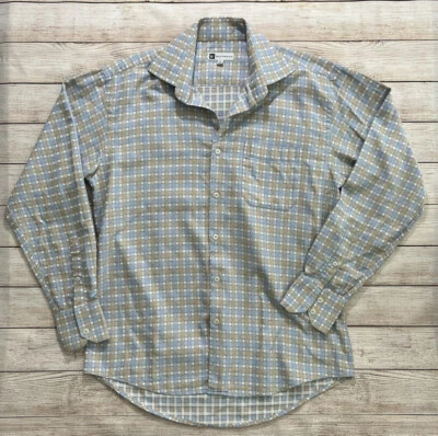 Bachrach Men's Shirt Button down Long Sleeve Shirt Size Large 41/42 16.5 - Image 1 of 4
