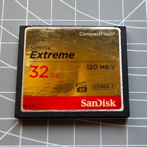 1 x 32GB Compact Flash SanDisk 120MB/s Memory Cards MIX CF for Camera * USED * - Picture 1 of 4