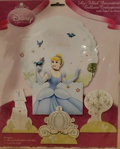3 Pkgs Disney Cinderella Happy Birthday Balloon Centerpiece & Cutout Decorations - Picture 1 of 5