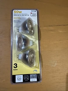 UTILITECH 50W 3 Bulb Pack Flood LED Warm White Light Bulbs 7W #0777396 - NEW - Picture 1 of 2