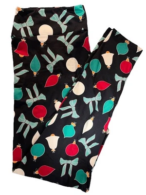 LuLaRoe Adornos de Navidad Campanas y Arcos Estampado Leggings Talla TC2 (20-26) NUEVO CON ETIQUETAS Foto 1 de 4