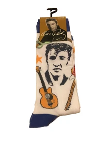 Elvis Presley Musik Thema Neuheit 1 Paar Crew-Socken Erwachsene US Schuhgröße 7-12 neu mit Etikett - Bild 1 von 4