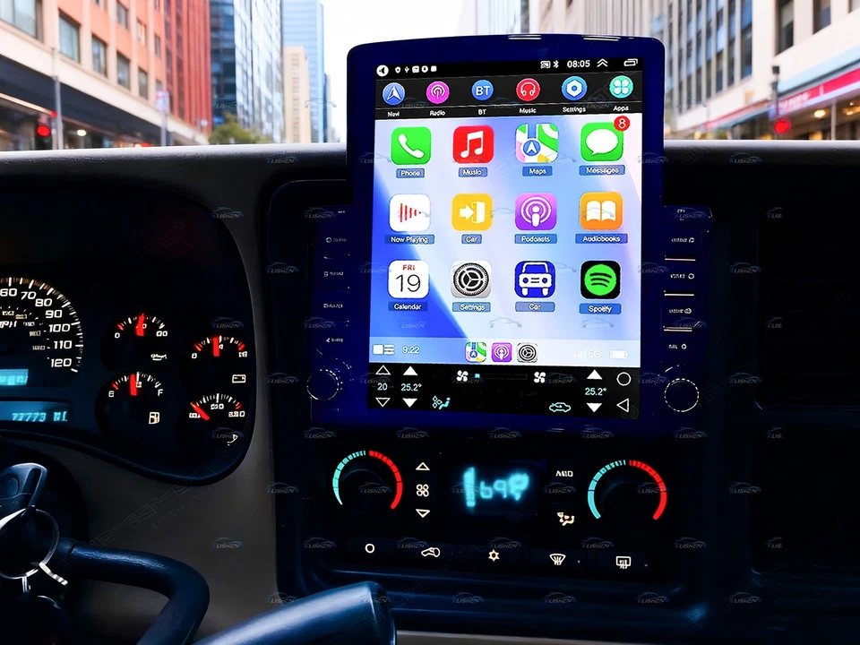 Para 2003-2006 GMC Yukon Apple Carplay Android Auto Rádio Estéreo Android 15 Navegação - Imagem 1 de 4