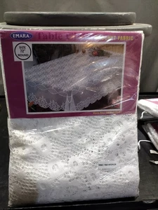 Lace Table Cloth 72" Rectangle Shape White Brand New - Picture 1 of 6