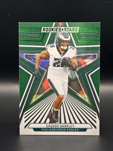 SAQUON BARKLEY - 2024 Rookies & Stars Football #77 - GREEN - Color Match! - Picture 1 of 2