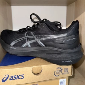 Asics GT 1000 13 Mens Running Shoes Black Steel Grey Standard Fit New With Box - Picture 1 of 8