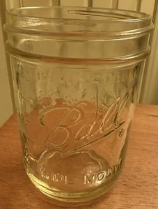 MASON BALL Vintage 12 OZ Boca Amplia Motivo Fruta CONGELACIÓN Tarro de Conserva de Vidrio SIN TAPA - Imagen 1 de 7