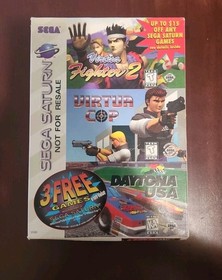 Sega Saturn 3-in-1 Free Games Not For Resale Virtua Fighter Virtua Cop Daytona