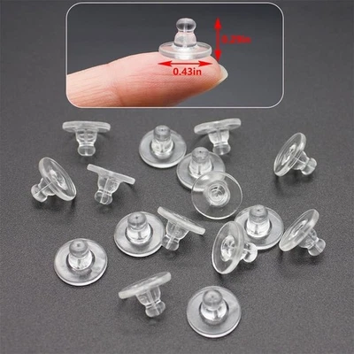 100 Piezas Pendientes Grandes de Silicona Respaldos con Almohadilla, Respaldos de Pendiente de Seguridad Bala Cl Foto 1 de 4