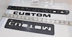 Fits 19-21 Matte Black Silverado Custom Tailgate Letter Nameplate Badge Kit - Bild 1 von 3