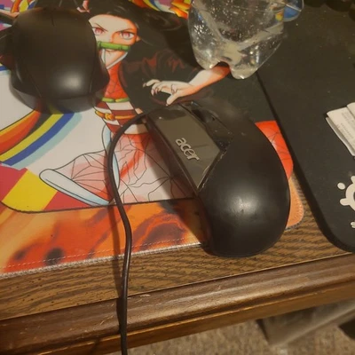 acer mouse working fully tested sold as is usb wired black - Image 1 of 3