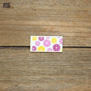 LEGO 87079pb0768 White Tile 2x4 w/Yellow Pink and Magenta Floral Pattern 41314 - Picture 1 of 2