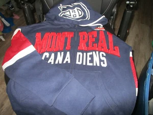 NWT NHL MONTREAL CANADIENS WOMENS ZIP HOODIE HOODED SWEATSHIRT BLUE SMALL - Picture 1 of 1