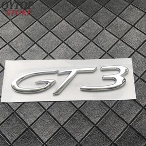 Chrome ' GT3 ' Sport Turbo Racing Badge Car Rear Trunk Tailgate Sticker Emblem - Picture 1 of 5