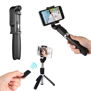 4 in 1 Selfie Stick Bluetooth mit Licht für Smartphone Stativ Teleskop Stange - Bild 1 von 14