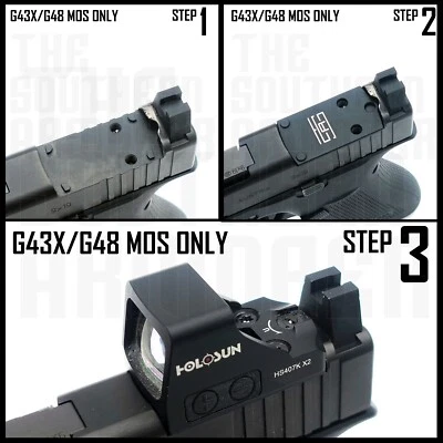 TSA PRODUCTS ADAPTER PLATE FOR HOLOSUN® 407K 507K TO FIT GLOCK® 43X MOS 48 MOS