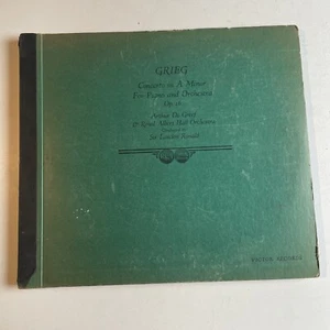 12" 78 RPM Set (4) Arthur De Greef-Grieg Concerto in A Minor Piano/Orchestra - Picture 1 of 12