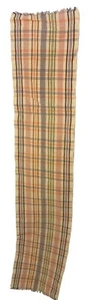 Woven Striped Table Runner 12" X 62" Pastel Orange & Green - Picture 1 of 6