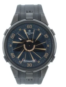 Pre-Owned Perrelet Turbine Pilot Black Dial 48mm Automatic Men’s Watch A4053/1 - Picture 1 of 6