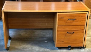 Mid-Century Copenhagen Desk w/ File Cabinet - Picture 1 of 4