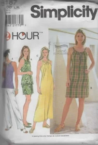 Uncut Sewing Pattern 8187 Ladies dress top pull on pants shorts L-XL 1998 - Picture 1 of 2